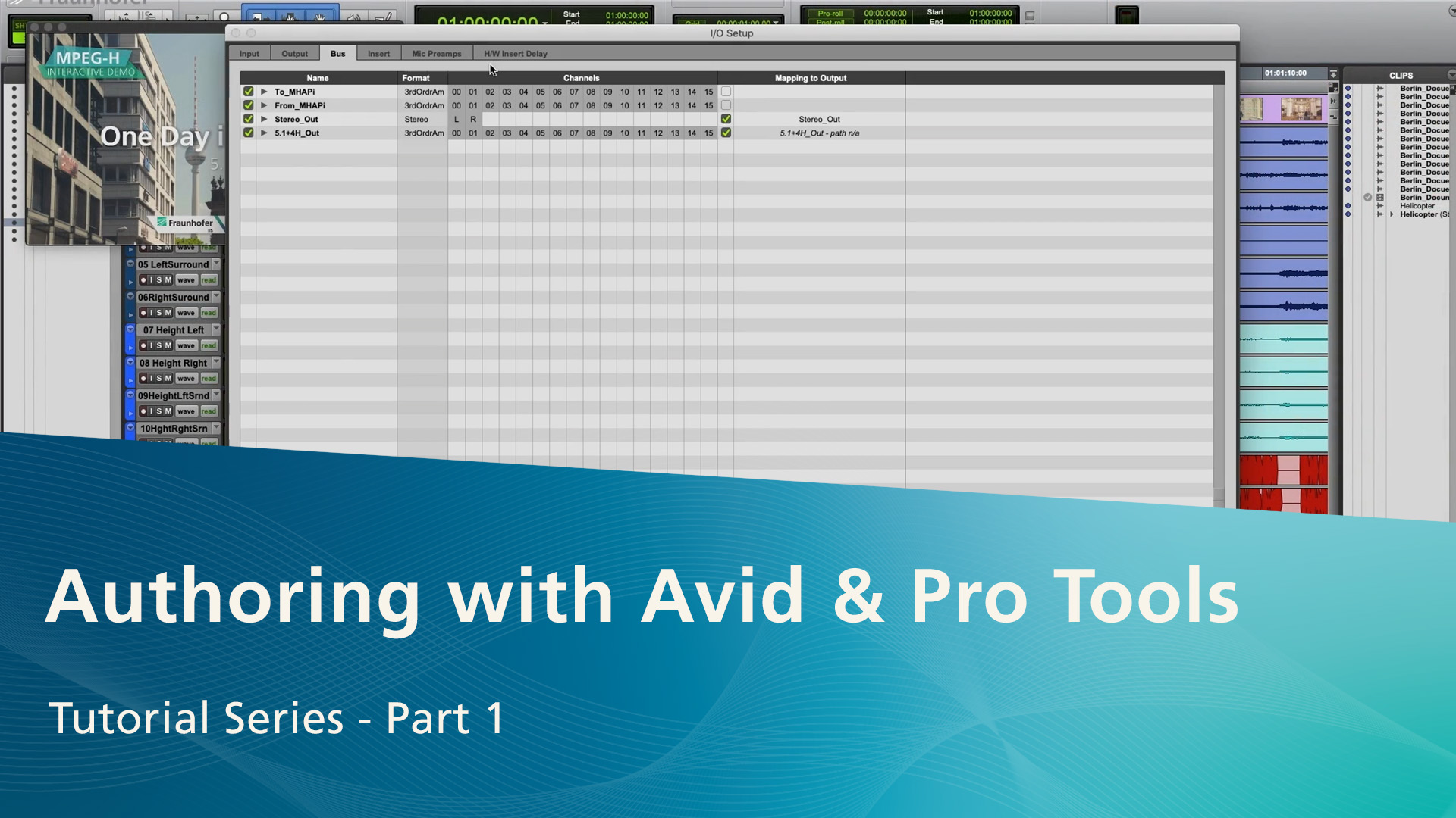 Video MPEG-H Audio Authoring Suite Tutorial Serie 1: Authoring with Avid and Pro Tools