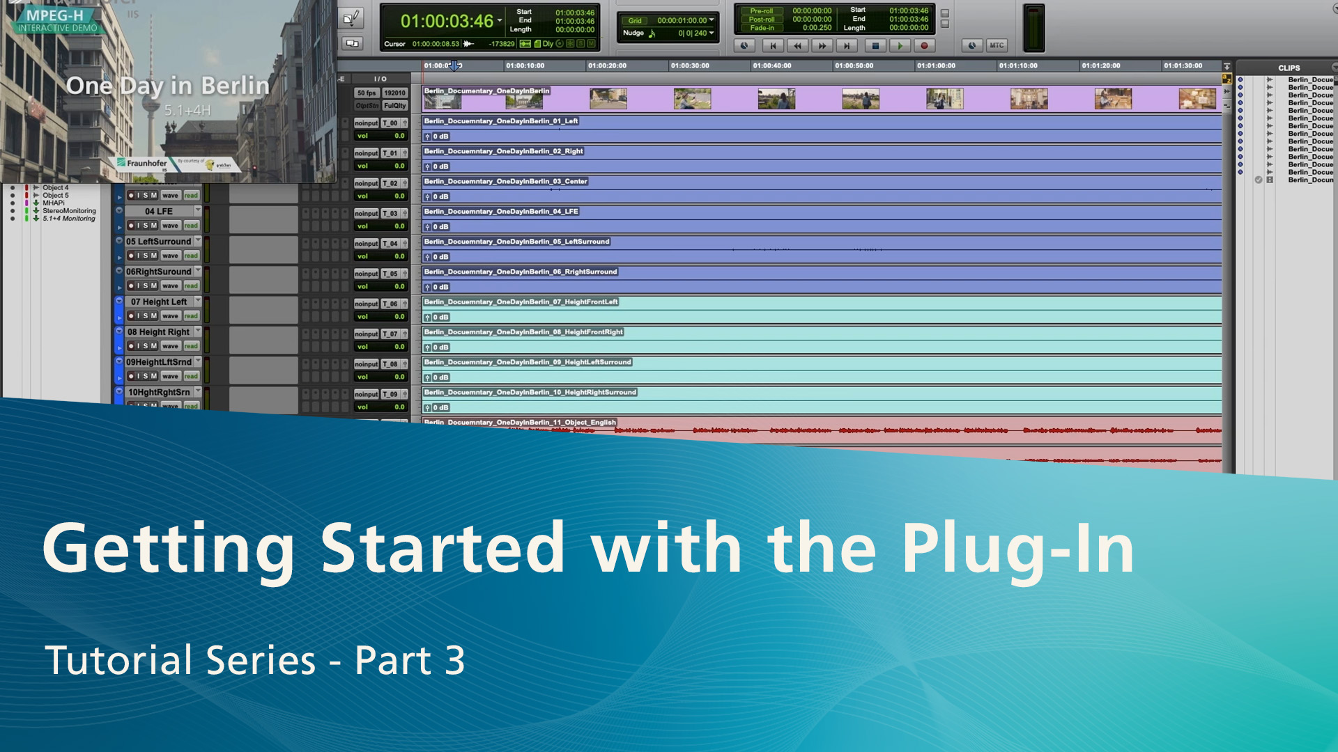Video MPEG-H Audio Authoring Suite Tutorial Serie 3: Getting Started with the Plug-In