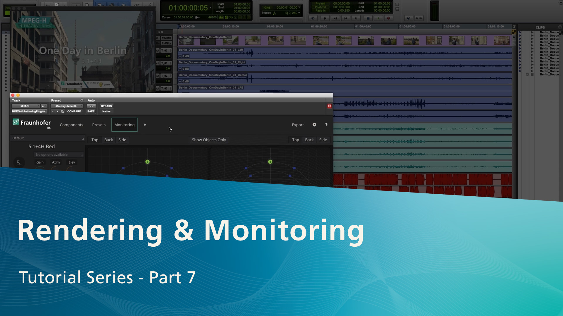 Video MPEG-H Audio Authoring Suite Tutorial Serie 7: Rendering and Monitoring