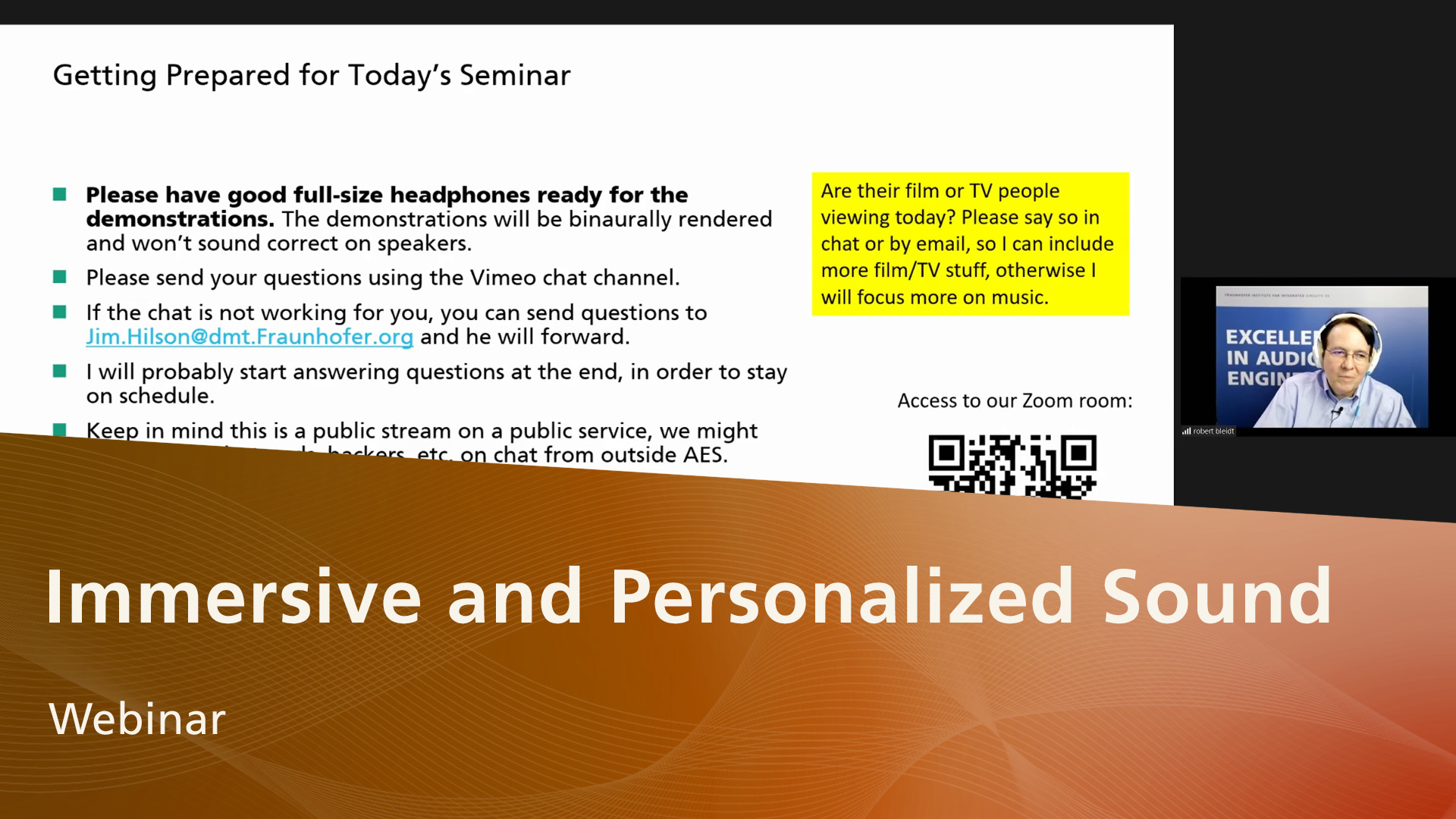 Video MPEG-H Audio Webinar Immersive and Personalized Sound